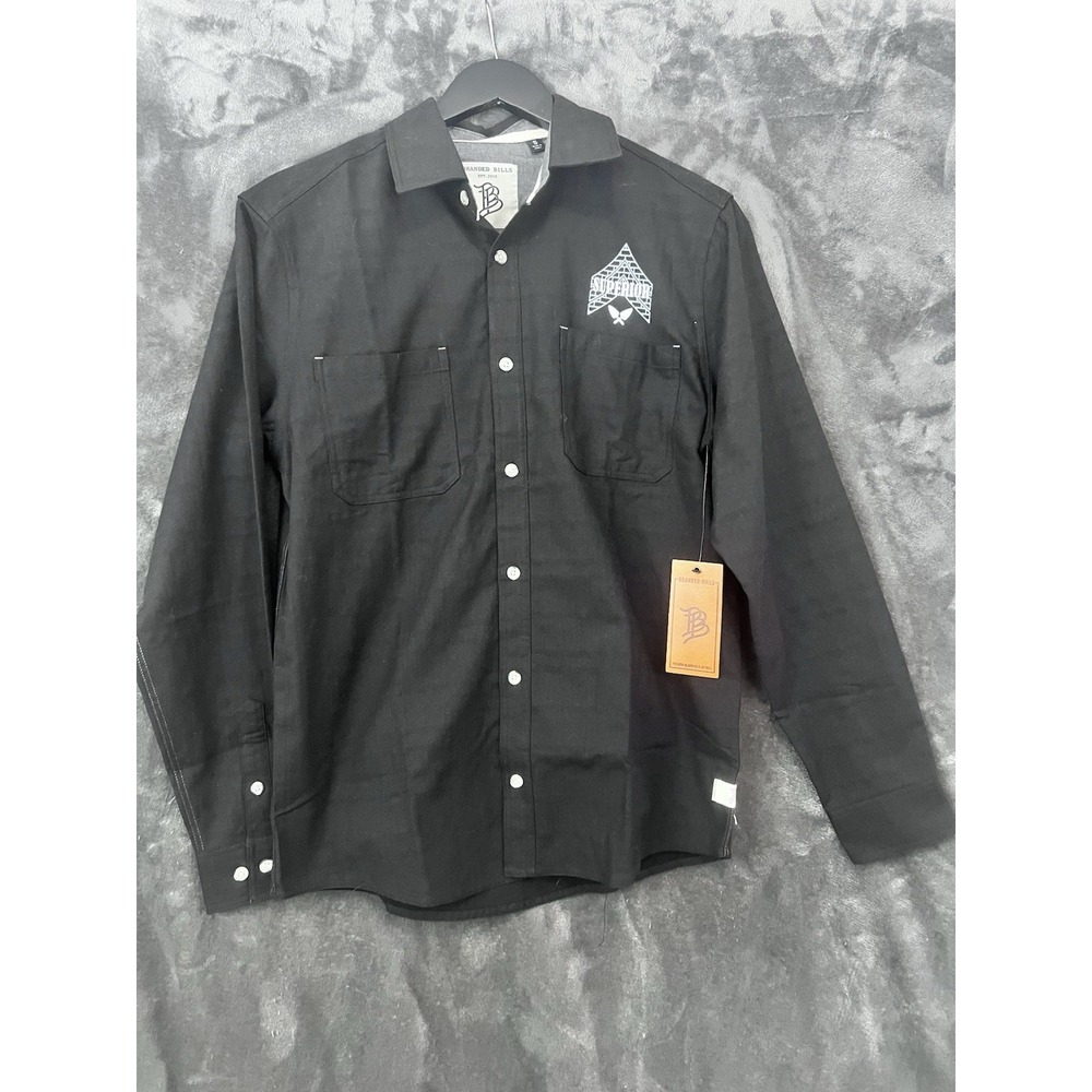 Branded Bills  Apparel Mens Small Black Button Up Shirt  UV Protection New